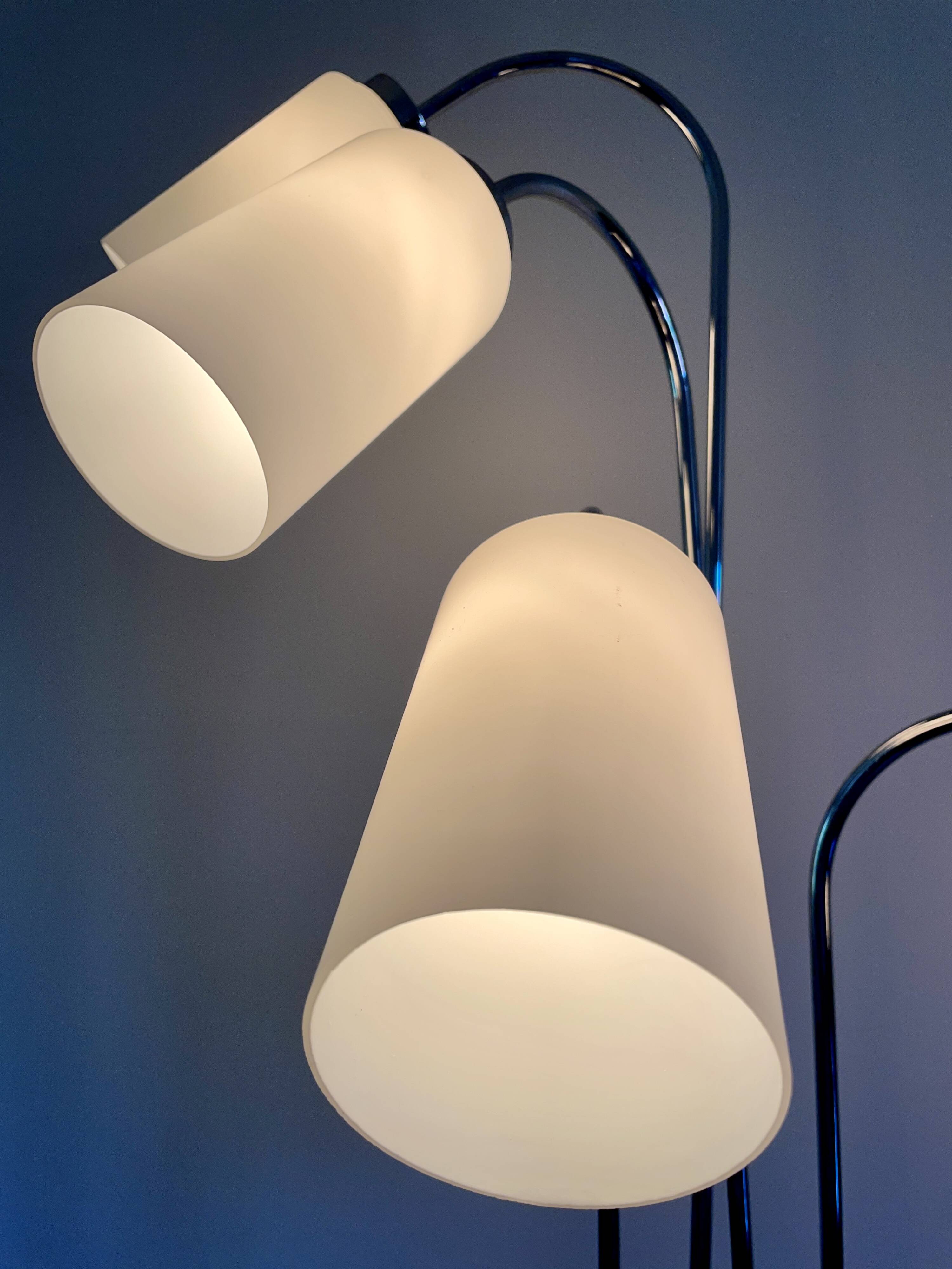 1970s chrome designer floor lamp