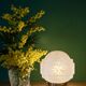 Vintage glass globe table lamp in pink from Clichy.