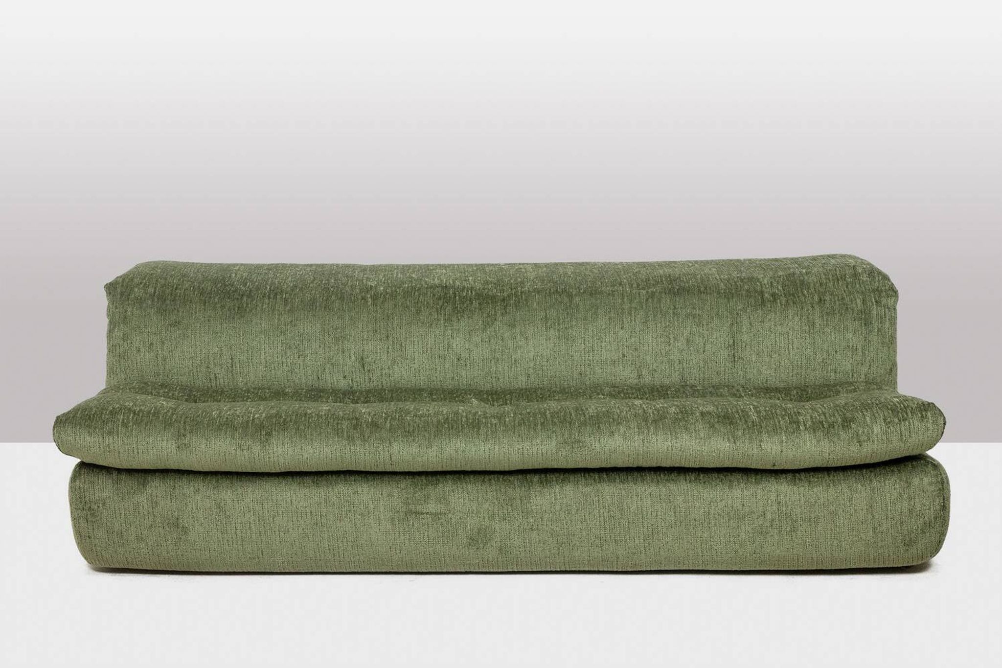 Airborne. Green velvet sofa bed. 1970s.