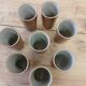 8 glazed stoneware mugs/cups