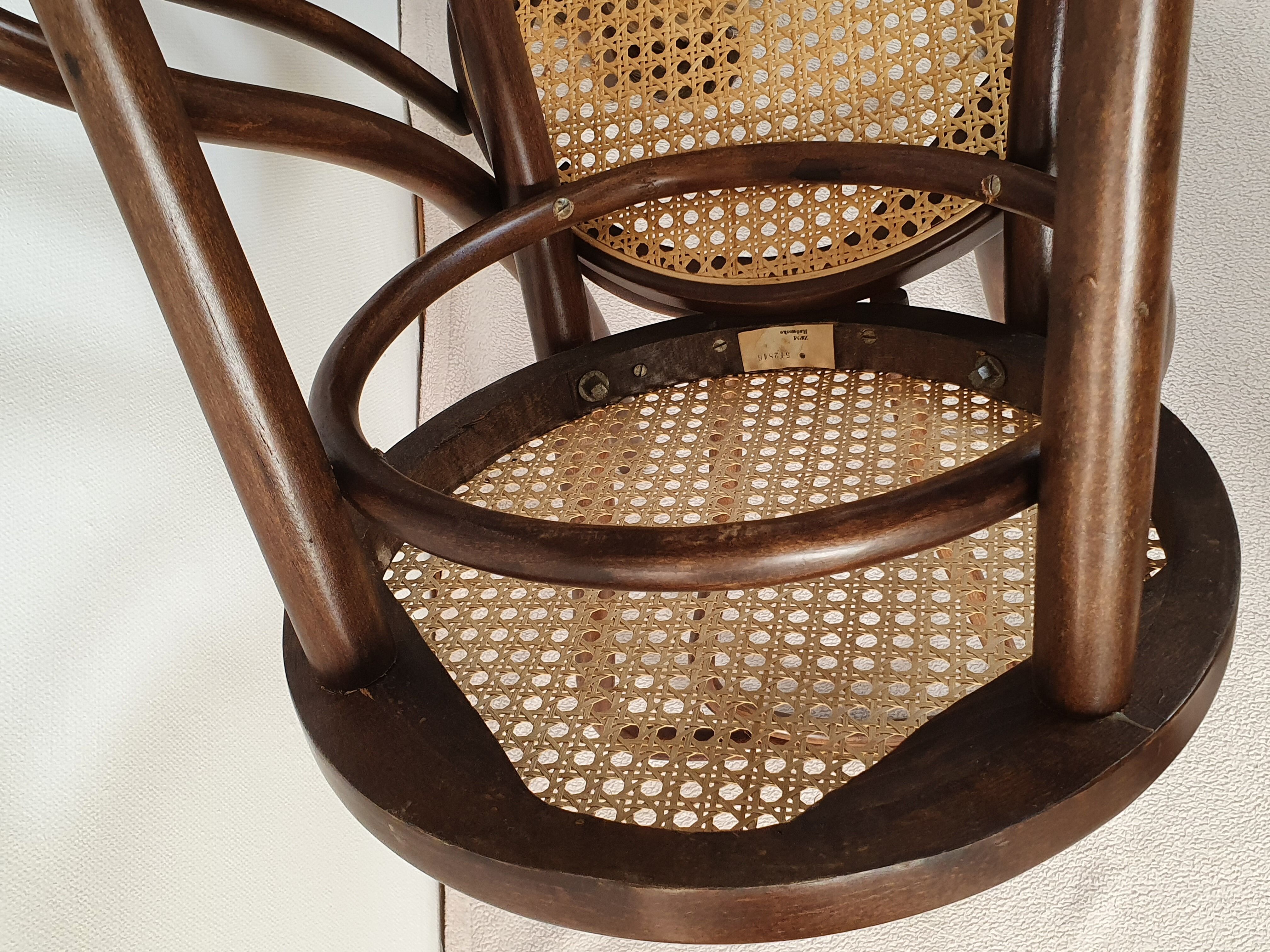 Pair of chairs canned Thonet ZPM Radomsko