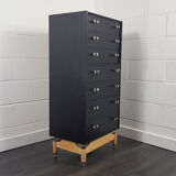 G-plan black tall chest of drawers, 1960s