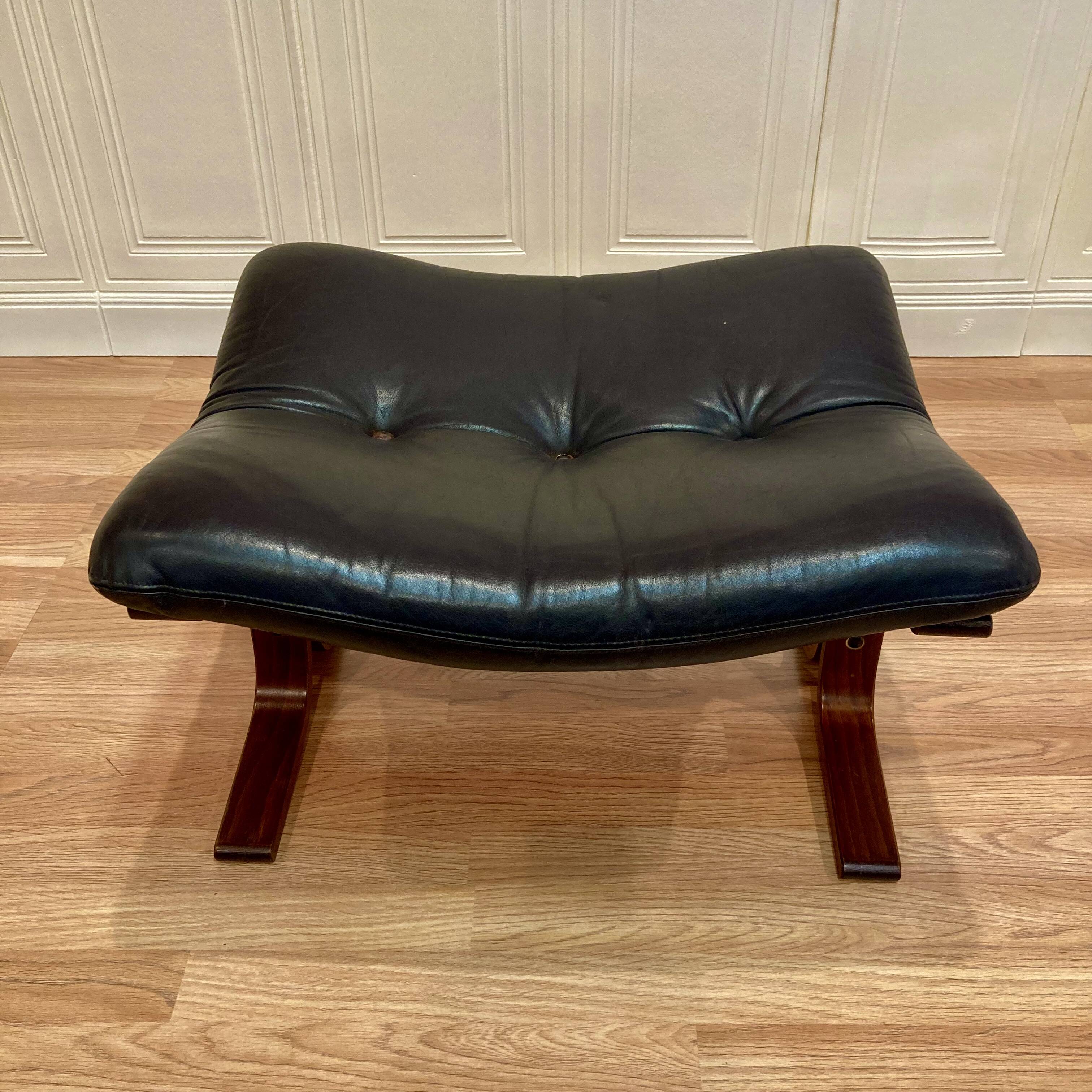 Ottoman leather "Scandinavian design" 1960.