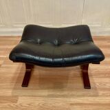 Ottoman leather "Scandinavian design" 1960.
