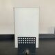 Vintage 50s lamp in opaline and perforated metal