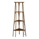 Petite étagère d'angle en rotin vintage 60's
