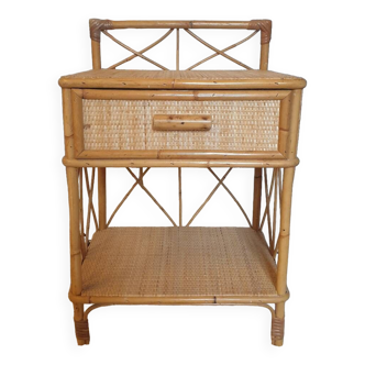 Rattan bedside