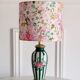 Small vintage lamp hand-painted with a Liberty shade.