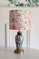 Small vintage lamp hand-painted with a Liberty shade.