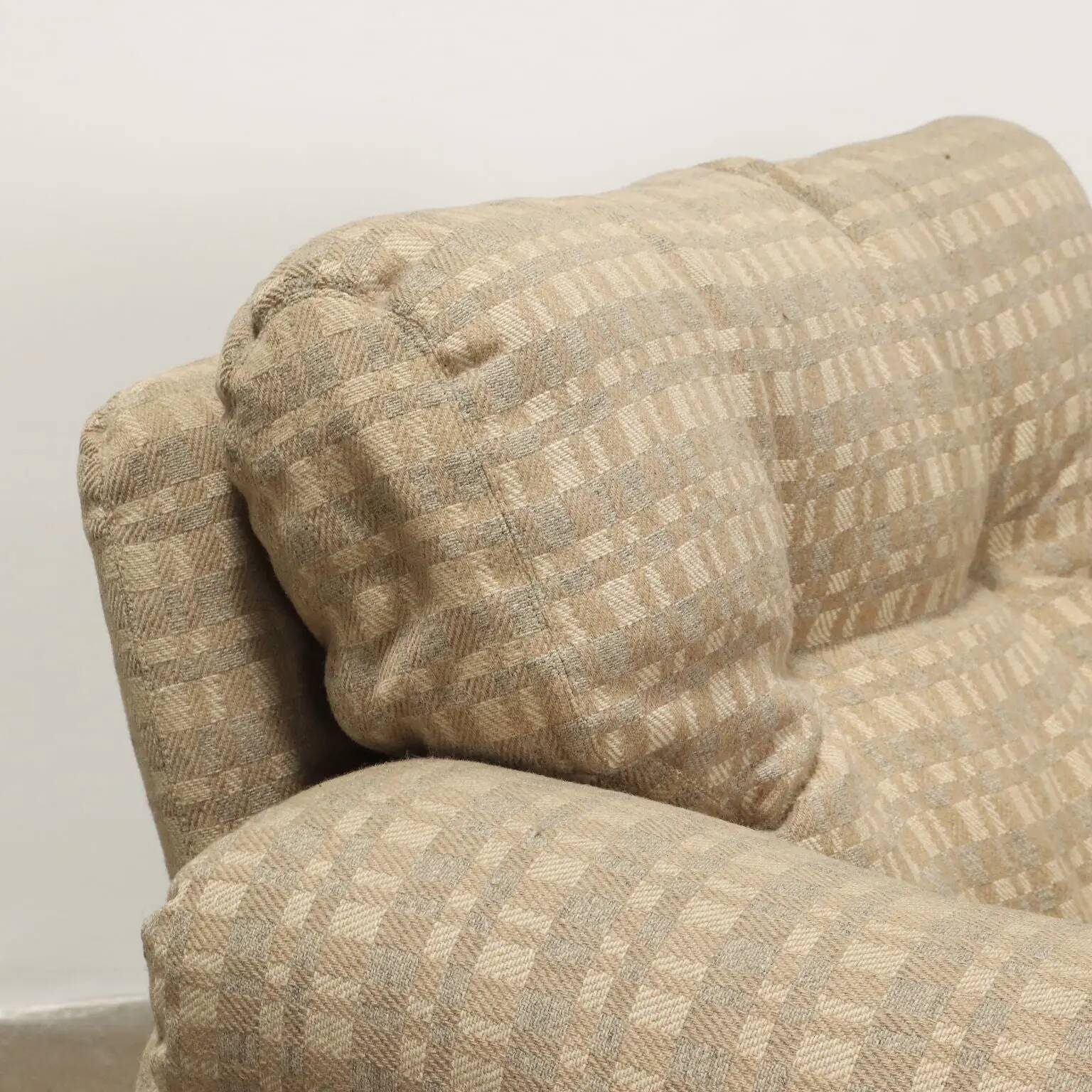 Paire de fauteuils C&C Coronado, design T. Scarpa, tissu vintage, années 1960-1970