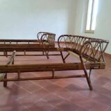 Pair of rattan beds from the 50s-60s