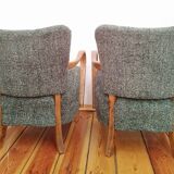 H 237 Armchairs by J. Halabala for Up Závody, Czechoslovakia, 1960s, Set of 2