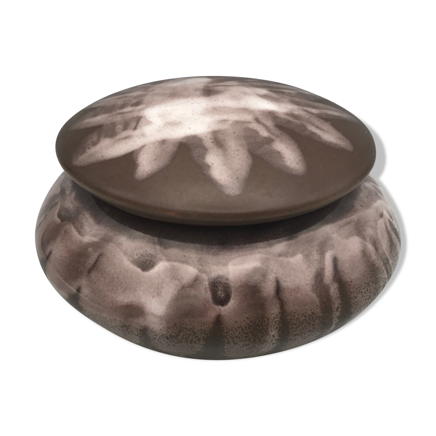 Bonbonnière in porcelain stoneware flamed alphonse mouton - alpho - 16 cm