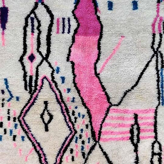 Azilal Berber Carpet Pink 135x240 cm