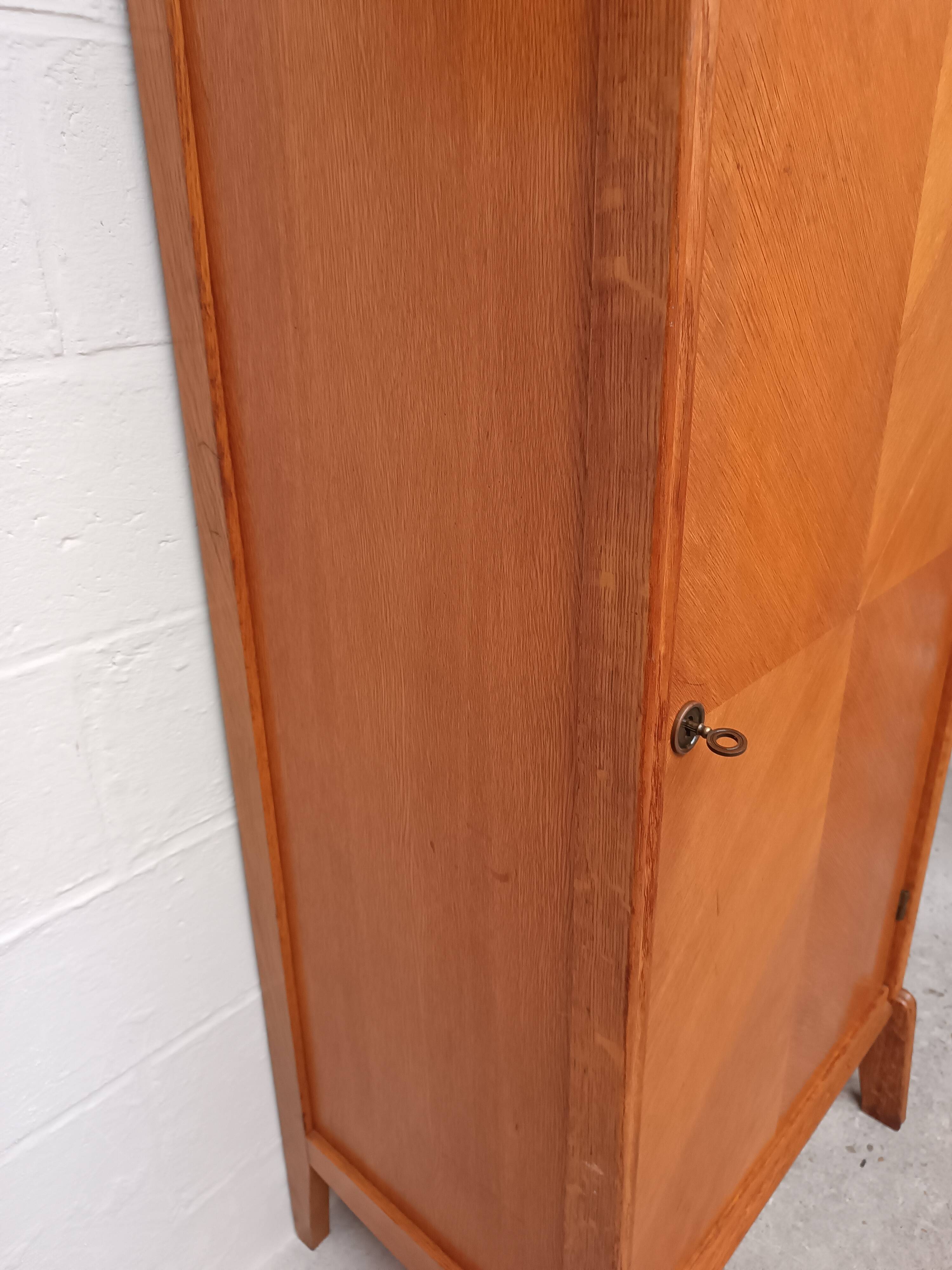 Wing-shaped locker cabinet from the 1950s