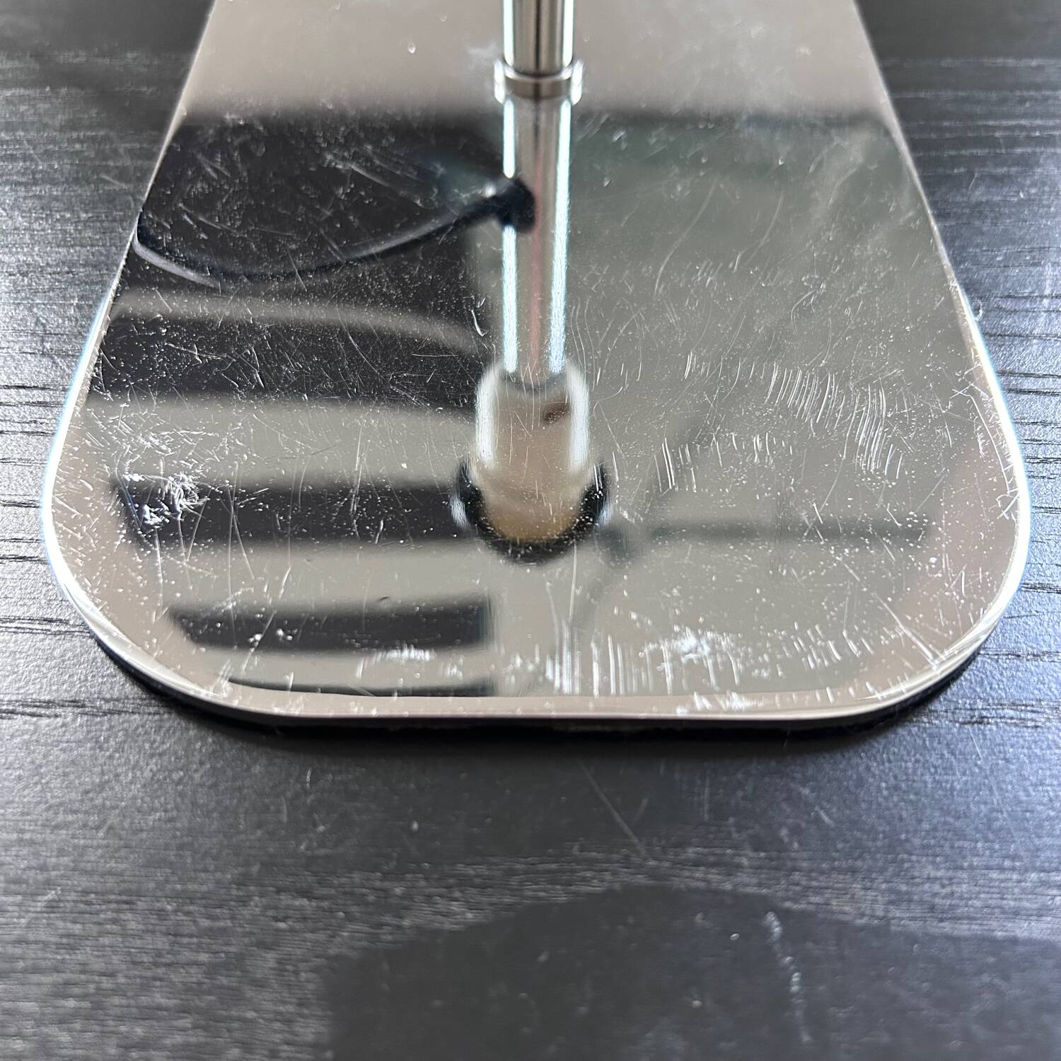 Silver stainless steel lamp base