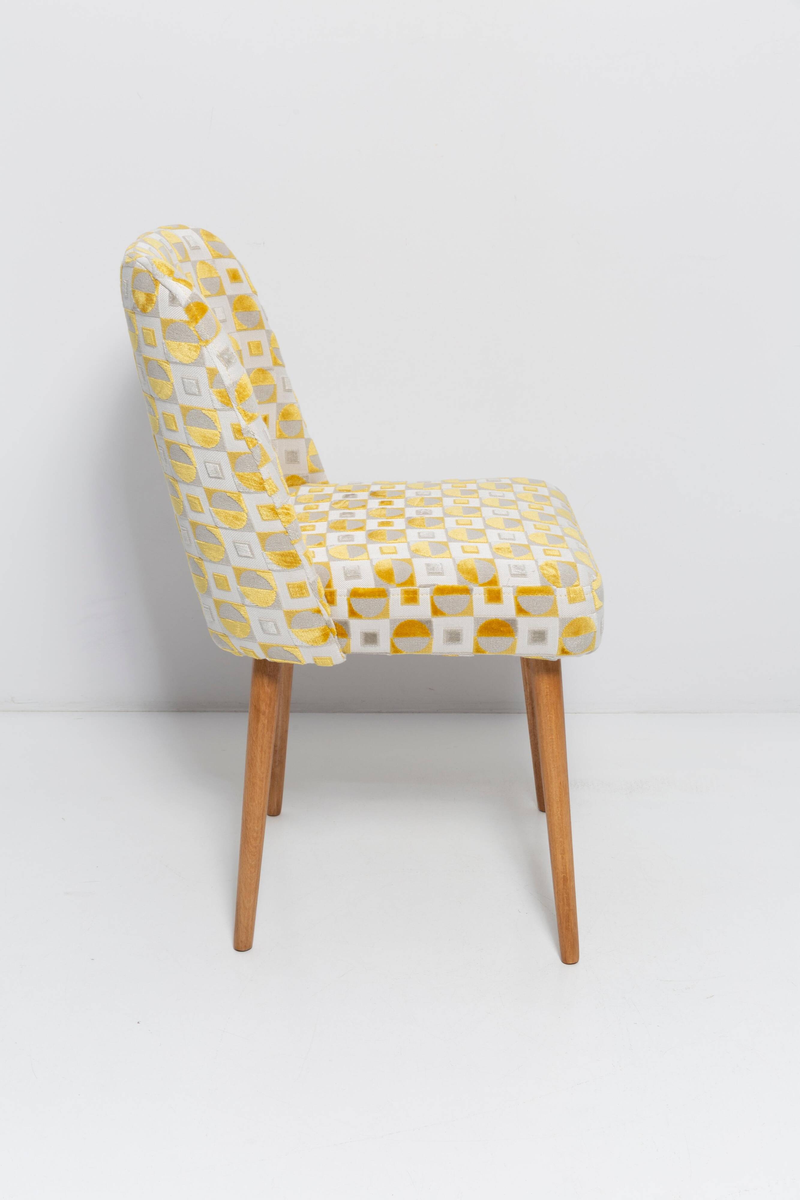 Mustard yellow Shell chair from the mid-century, 1960s