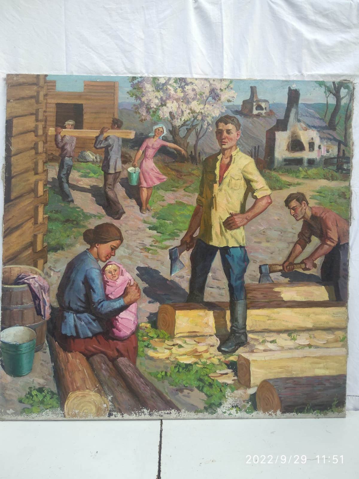 Painting Workers - Soviet Socialist Realism