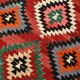 6x9 Red & Grey Orientel Large Kilim Rug, Vintage Wool Kilim Rug, 170x267Cm