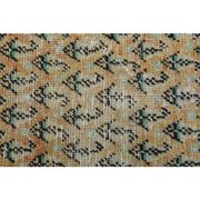 Vintage Turkish Oushak Handmade Wool Cotton Orange Runner Rug 82x311