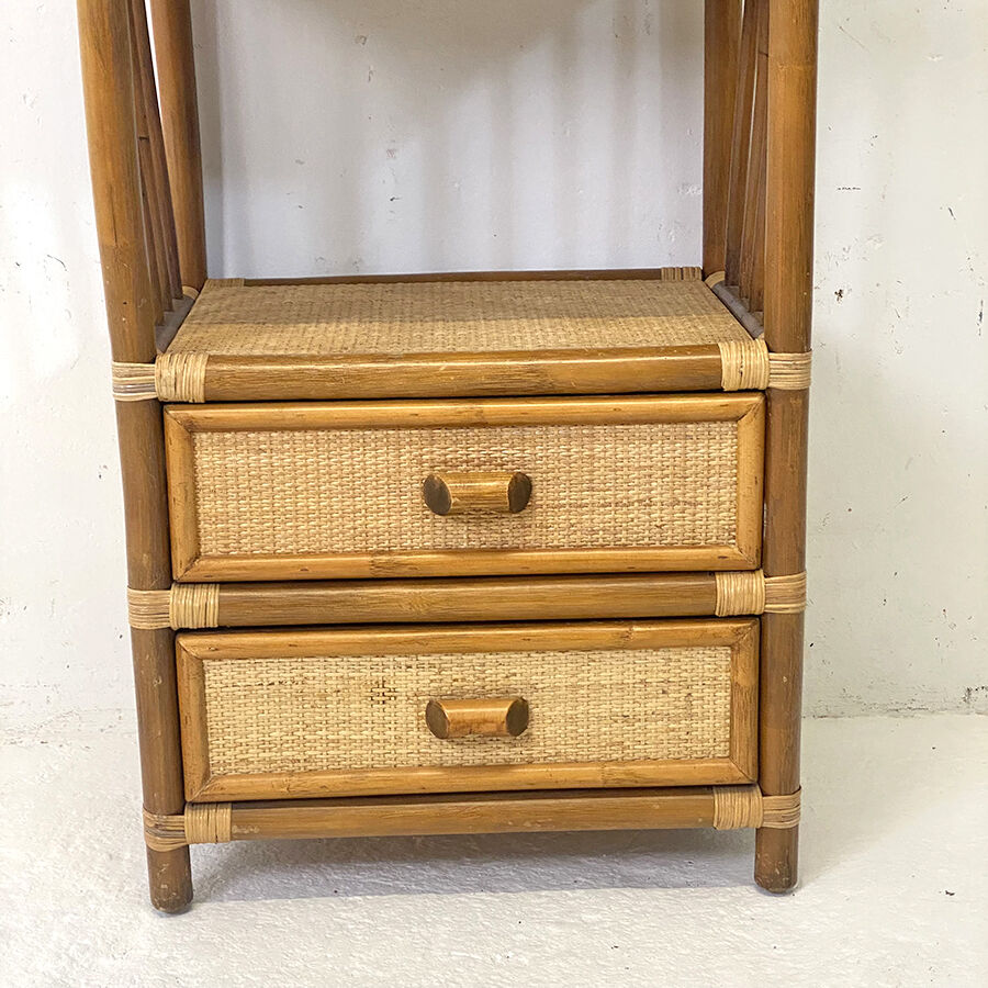 Vintage rattan shelf