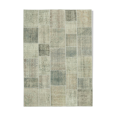 Tapis vintage 173 cm x 244 cm gris patchwork