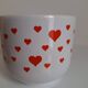 Large mug Staffordshire England hearts red and white, scent