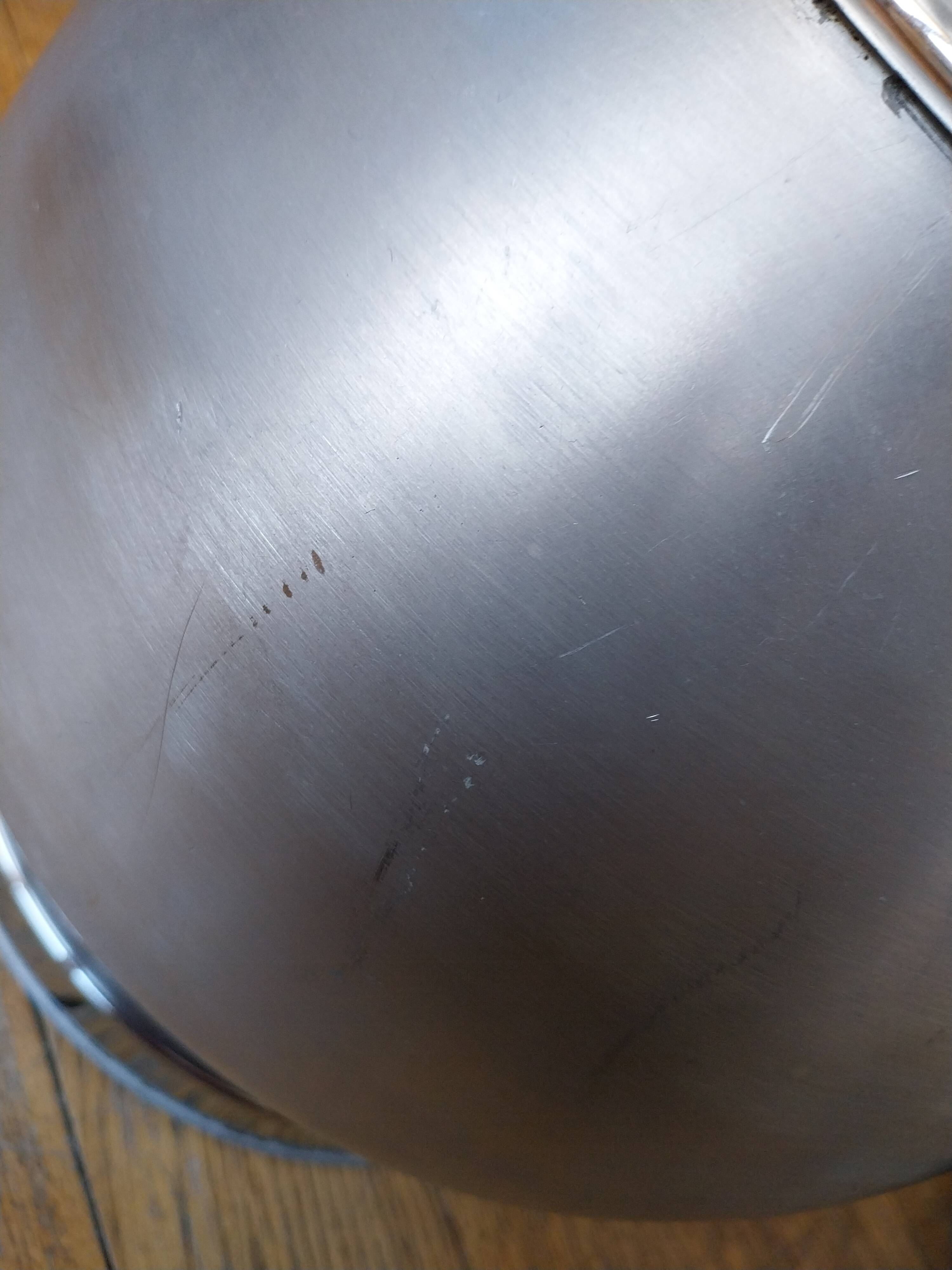 Lampe Bubble en aluminium brossé année 70