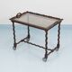 Antique Neo-Baroque Italian Barley Twist Bar Cart Serving Trolley, 1920s
