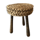 Wooden and mulch tripod stool