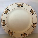 Paire d’anciennes assiettes nymphéa terre de fer