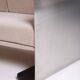 Aluminum and mohair sofa, 1970s