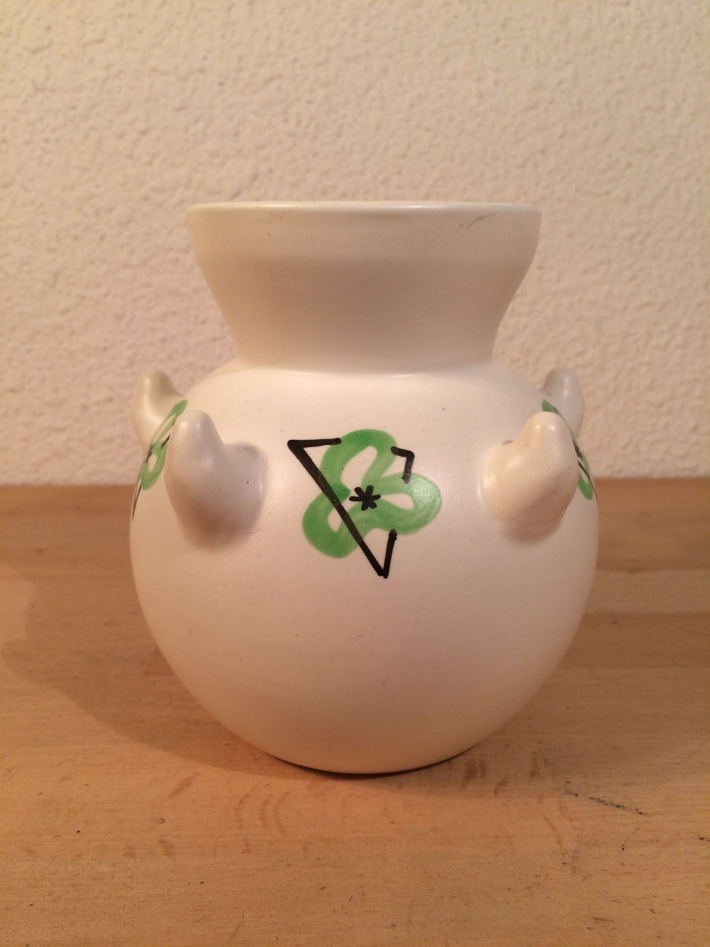 Horned vase André Baud, ceramics of Vallauris