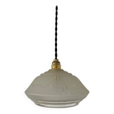 Petite suspension en verre Art Deco