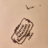 Obernai compartment dish Sarreguemines signed Loux