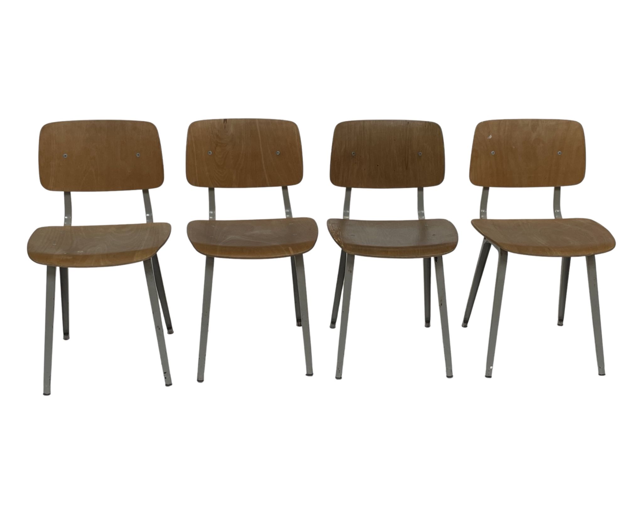 Set of 4 first edition Revolt chairs, Friso Kramer for Ahrend de Cirkel