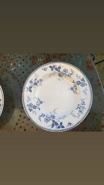 6 assiettes creuses boch, la louvière, made in belgium, fabrication