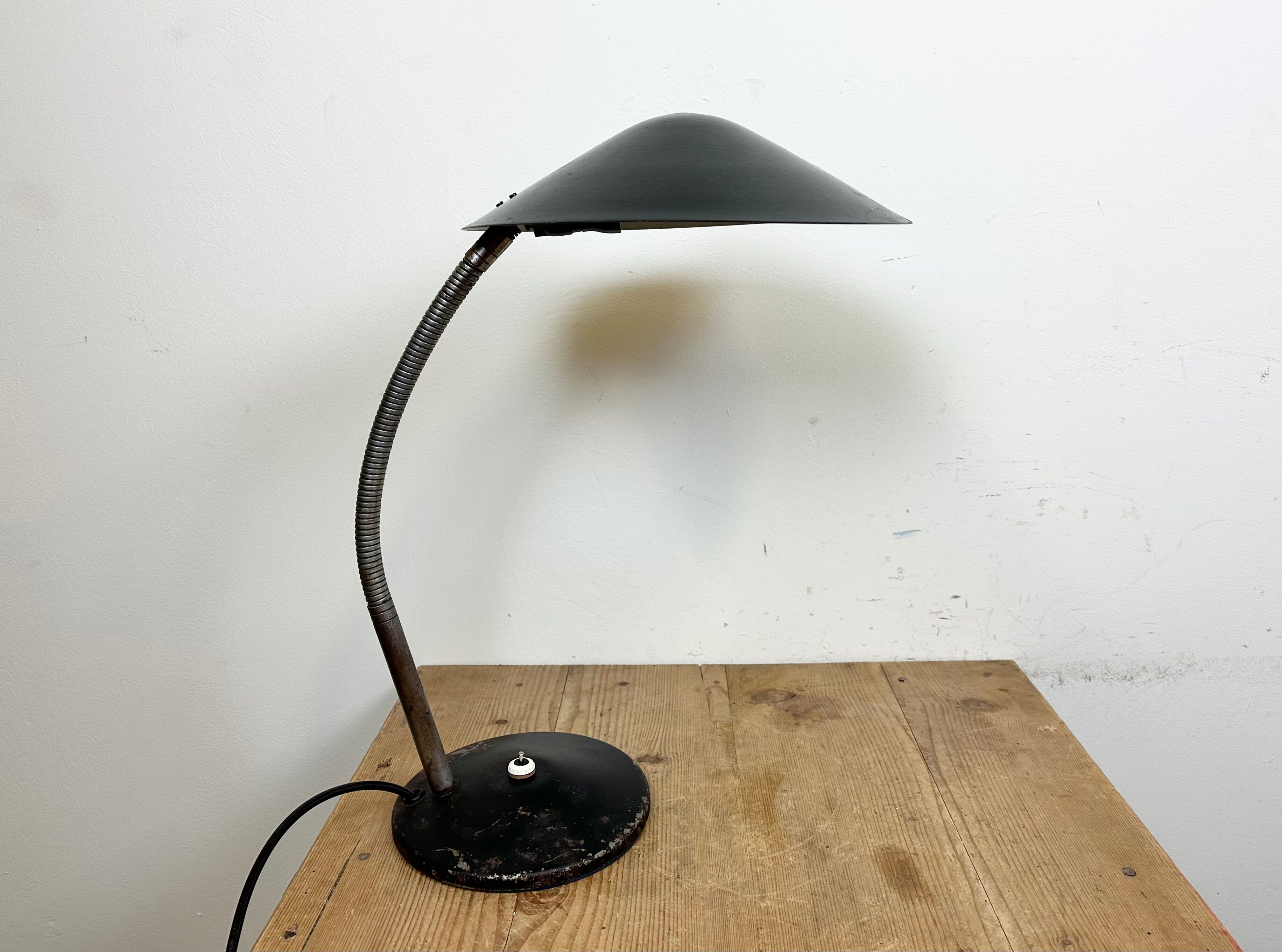 Black Industrial Gooseneck Table Lamp from Instala, 1960s