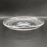 Assiette en verre et argent massif