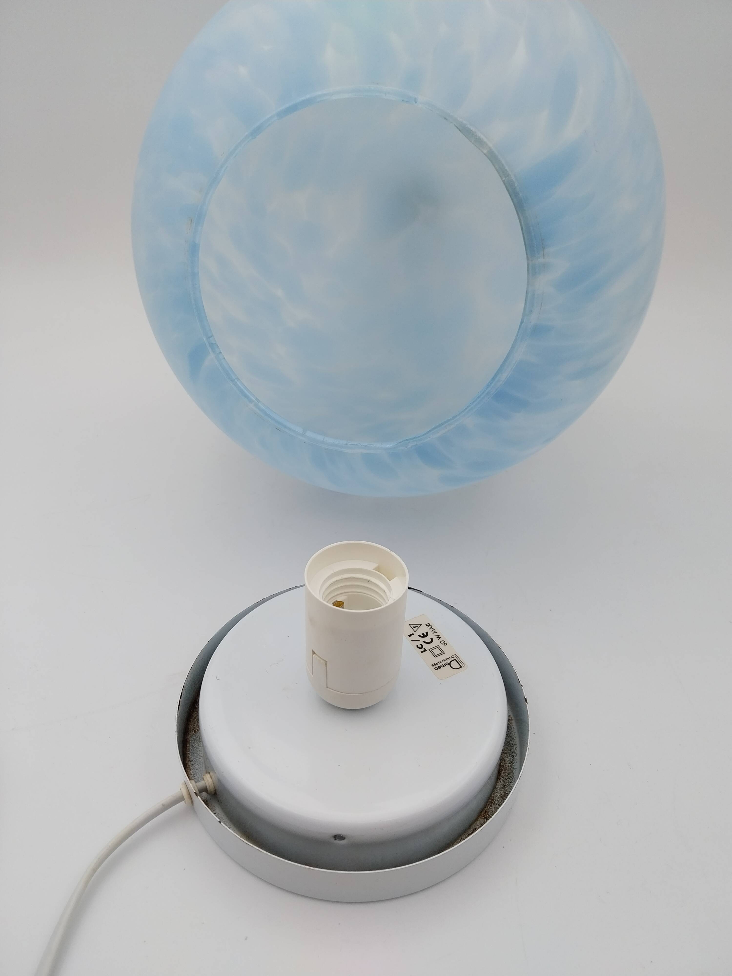 Vianne Domec blue glass egg lamp