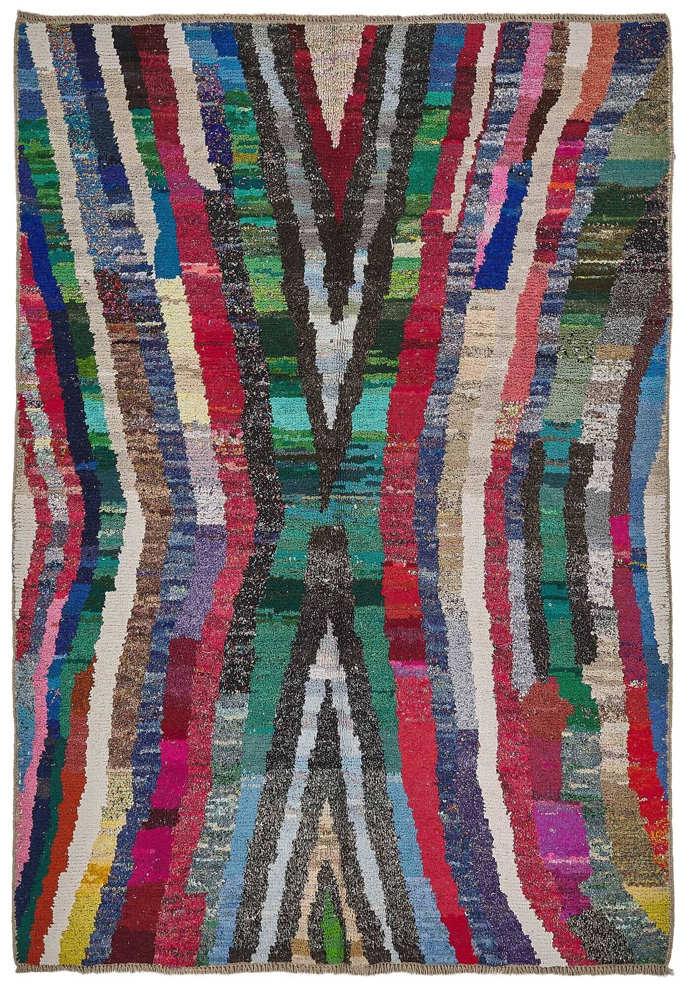 Handwoven Turkish Recycled Boho Rug 175 cm x 244 cm