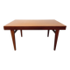 Vintage Scandinavian 50s 60s teak dining table with extension