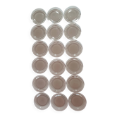 set of 18 vintage Duralex grey glass plates La Parisienne