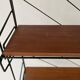 Free-standing shelf with a metal structure and 3 shelves, 1960s, Italy.