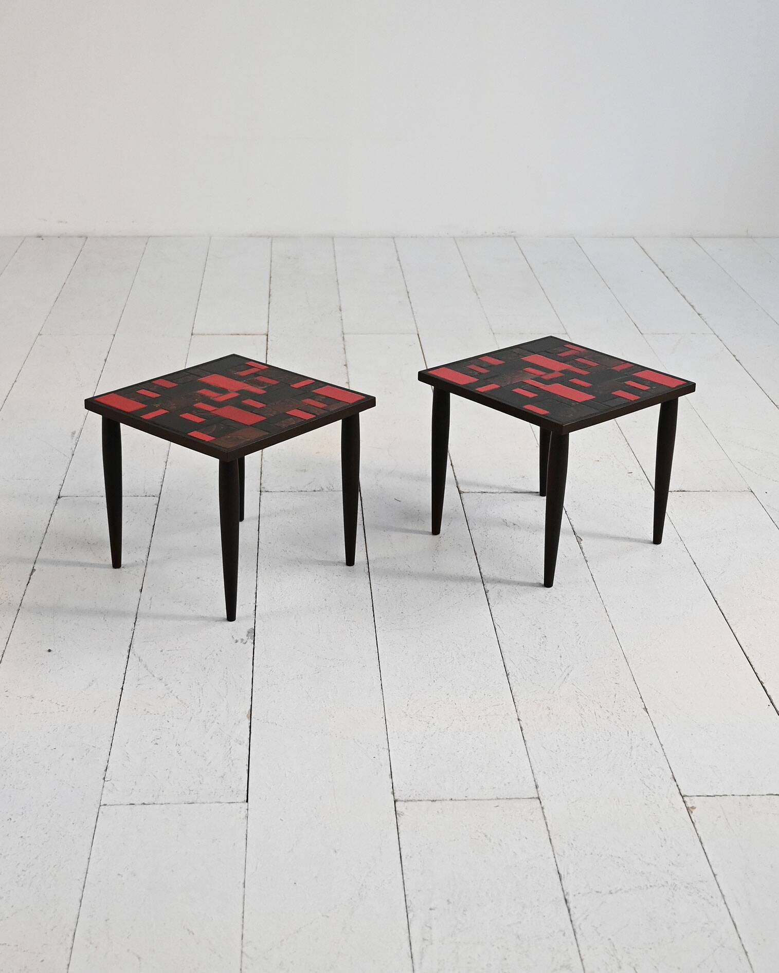 Side tables with mosaic top, Japan 1960s