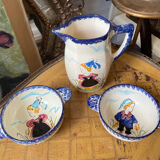 Ear bowls and pitcher