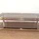 Coffee Table with Double Top in Brushed Steel and Brass, Guy Lefèvre for Ma
