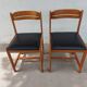 paire de chaises style scandinave, simili cuir noir