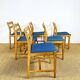 6 chaises scandinave en chêne 1960