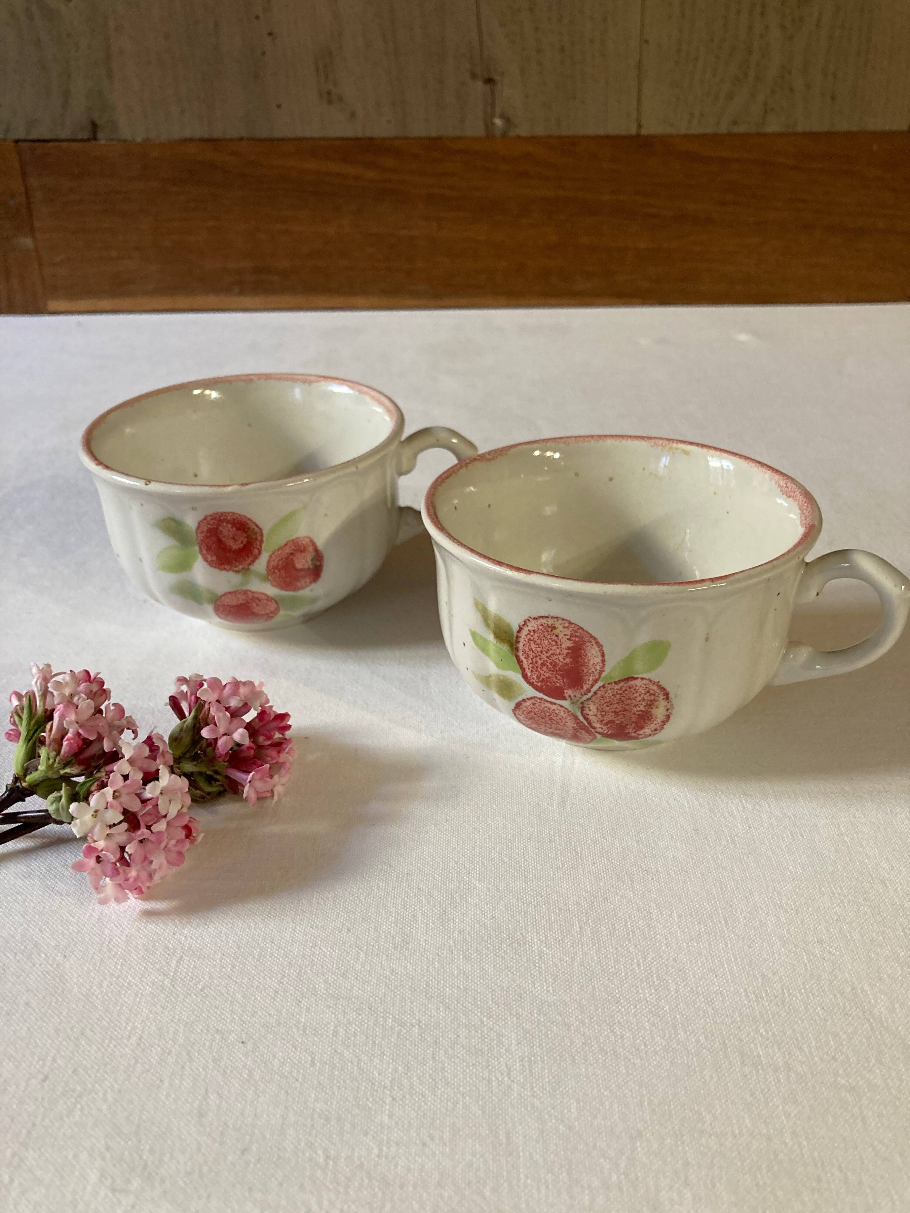 Tea cups, earthenware from Salins-les-Bains